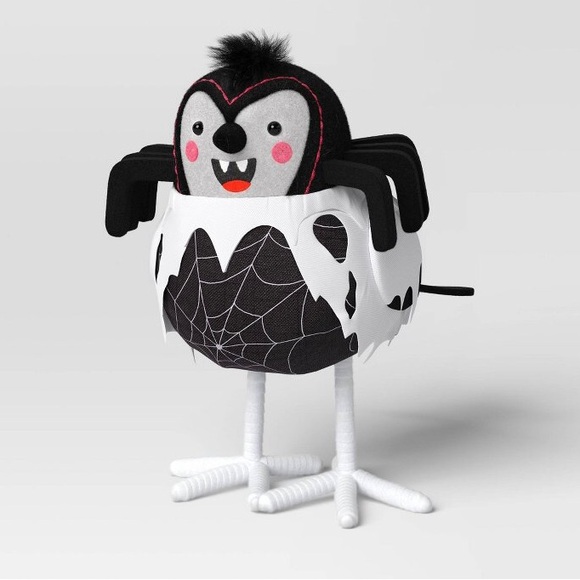 Featherly Friend Spider Felt Bird Halloween Figurine from Hyde & EEK! - Picture 1 of 2